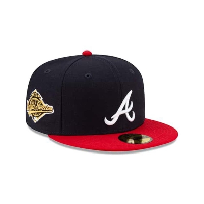 Sapca New Era Atlanta Braves MLB Green Paisley Undervisor 59FIFTY Fitted - Albastri